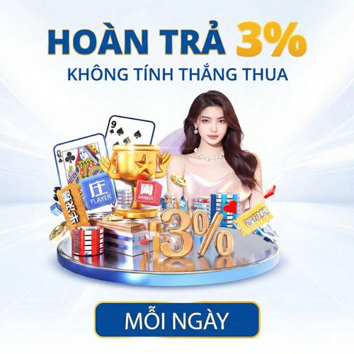 Hoàn trả 3% lập tức